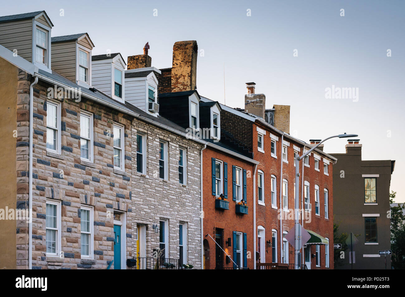 Row houses in Little Italy, Baltimore, Maryland Stock Photo Alamy