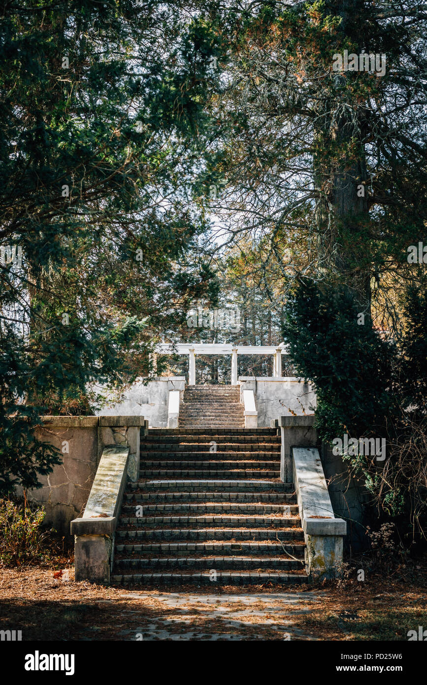 Stairs in the backyard of Swannanoa Palace in Afton, Virginia Stock Photo Alamy