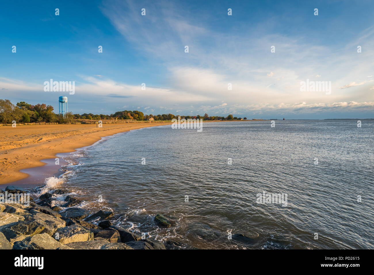 The beach at Sandy Point State Park, in Annapolis, Maryland Stock Photo Alamy