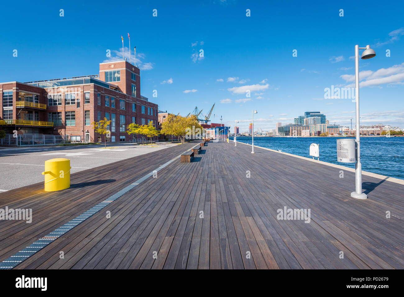 Waterfront promenade at Under Armour Global Headquarters, in Baltimore,  Maryland Stock Photo - Alamy