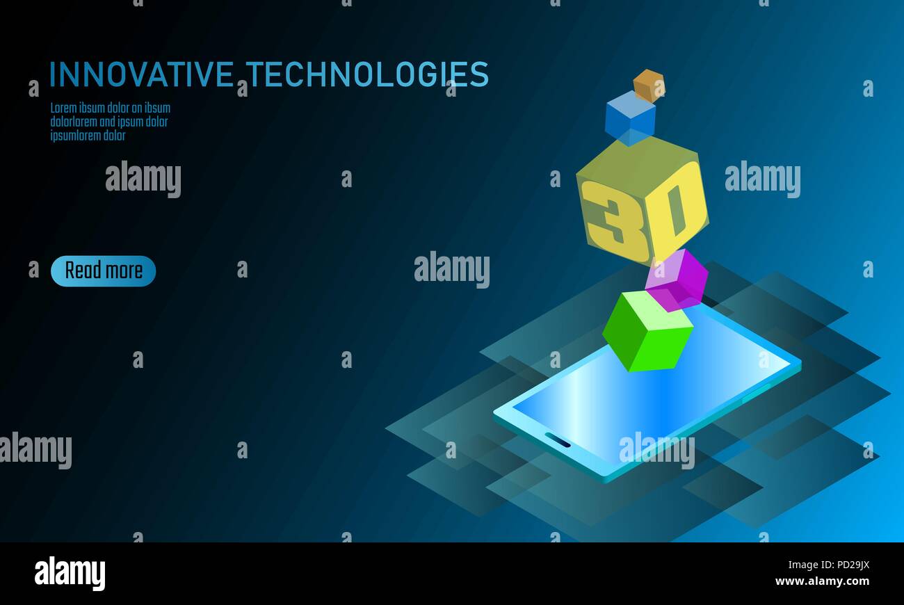 3Denabled display smartphone concept. Stereoscopic output view