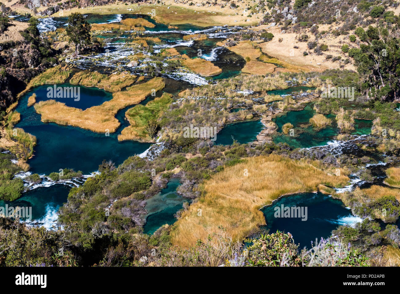 Nor YauyosCochas landscape reserve in the Andes of Lima, Peru Stock