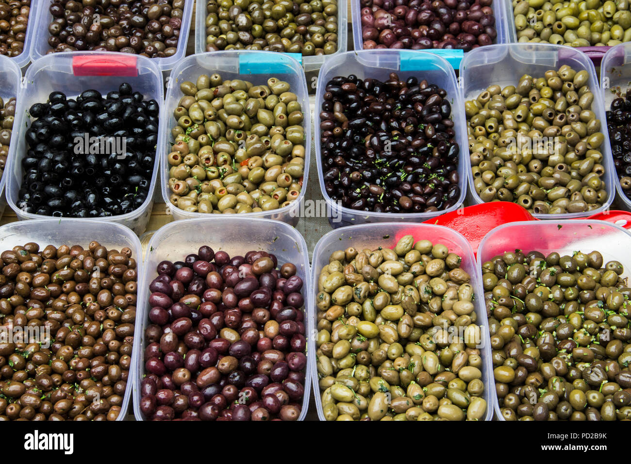 olives at the market Stock Photo Alamy
