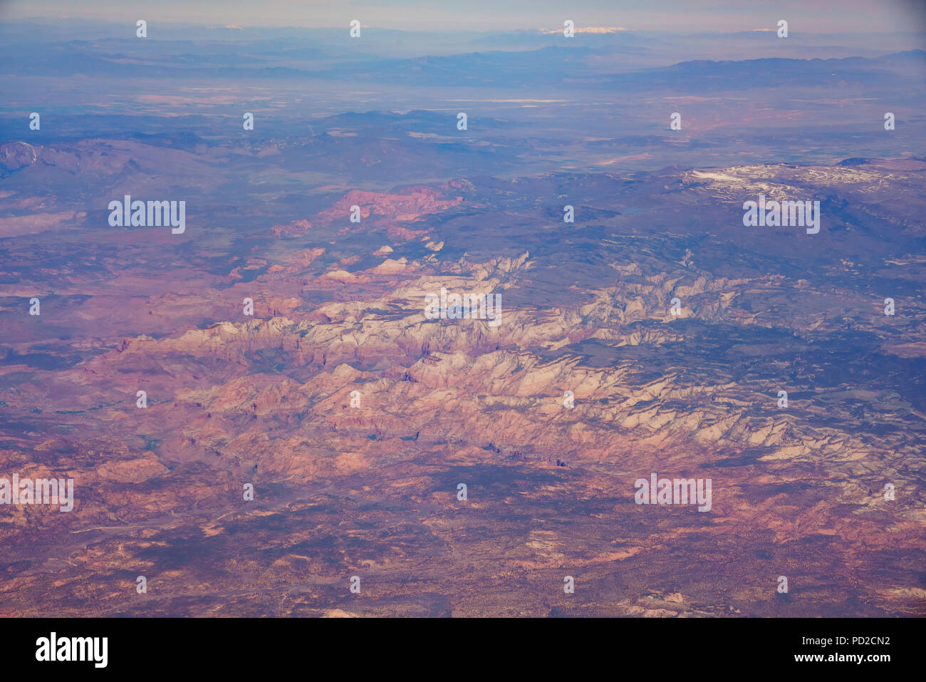 Aerial view of the famous Grand Canyon National Park at Arizona, United States Stock Photo