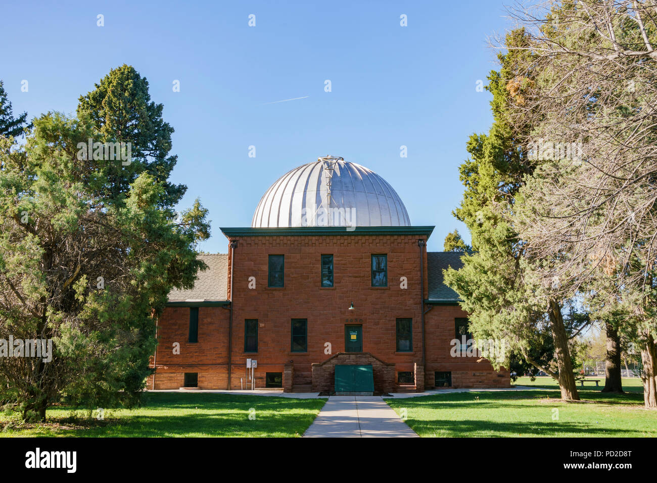 Exterior view of the Chamberlin Observatory at Denver, Colorado Stock Photo