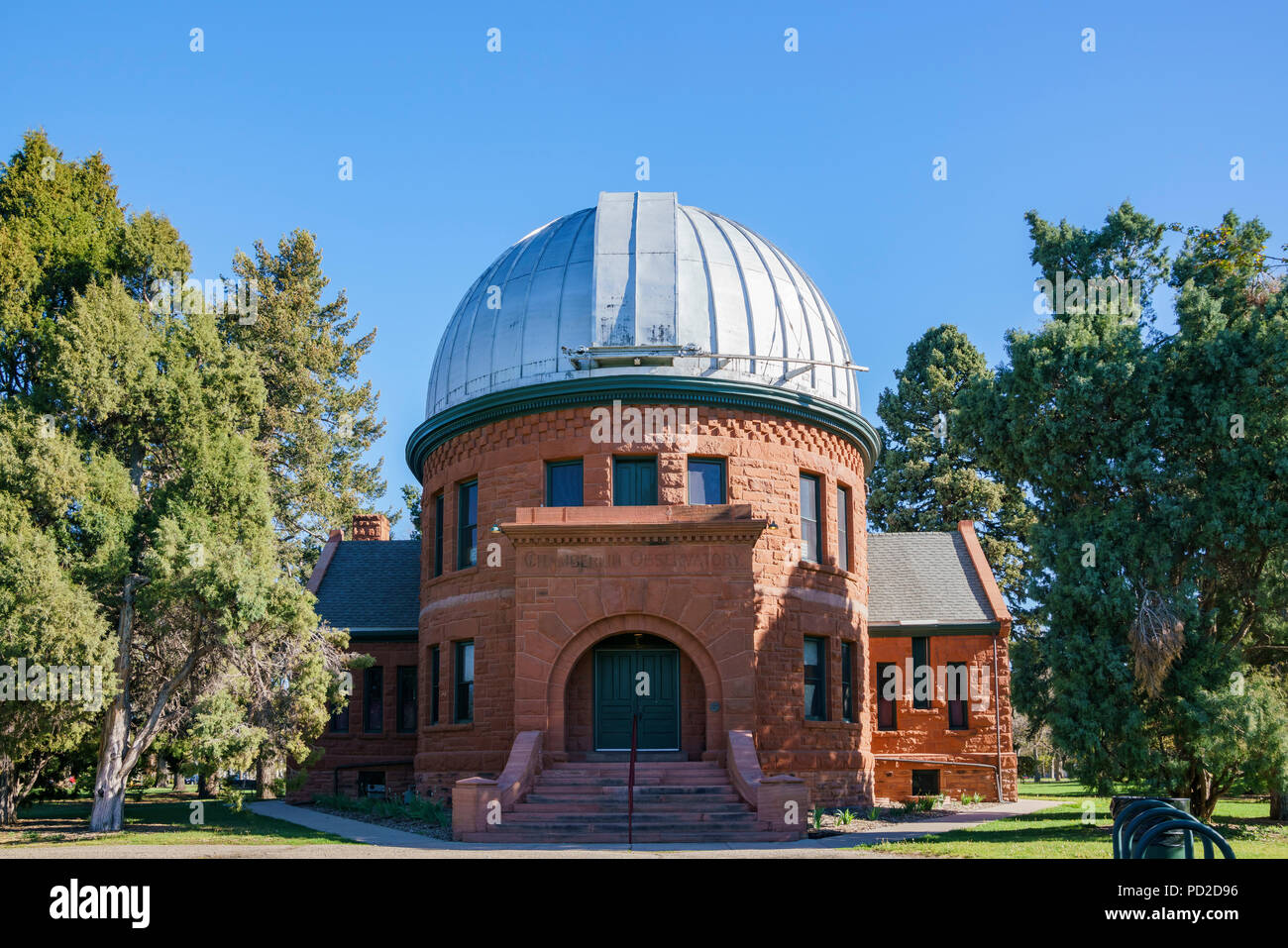 Exterior view of the Chamberlin Observatory at Denver, Colorado Stock Photo