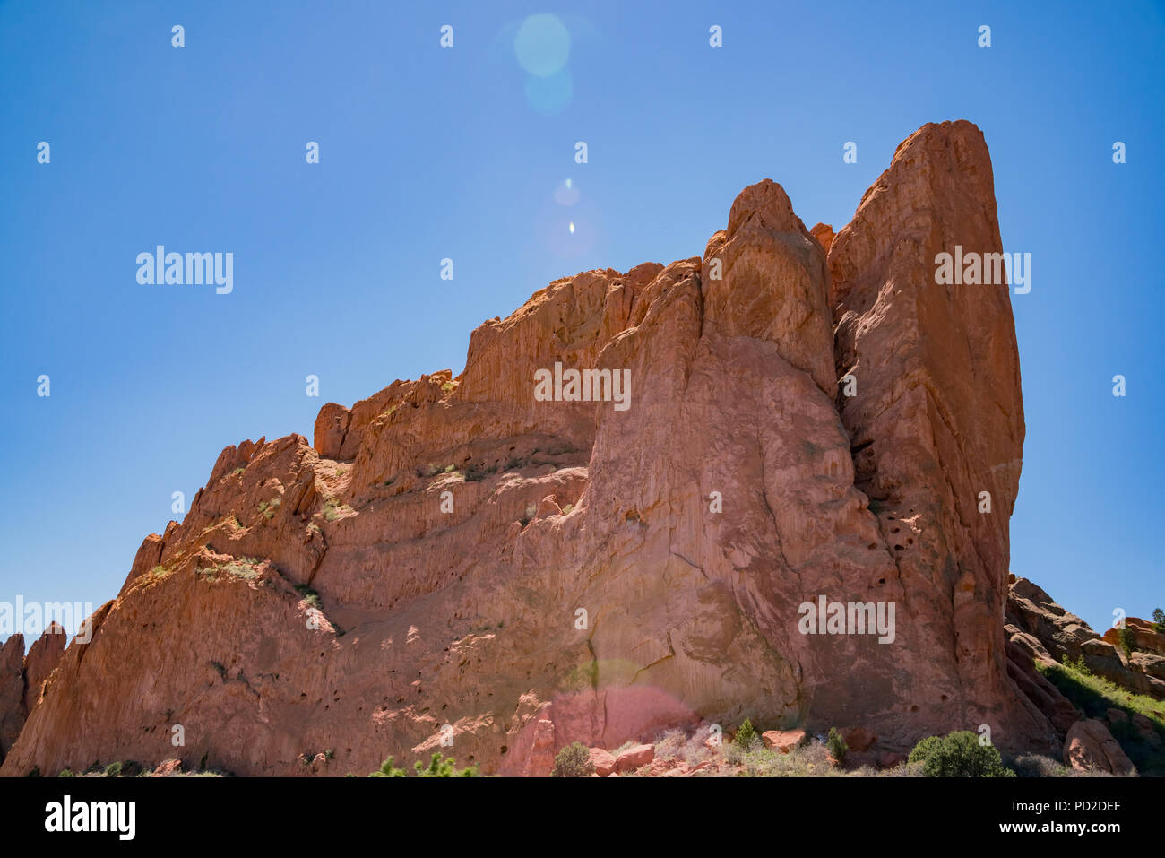Beautiful landscape of the famous Garden of the Gods at Manitou Springs