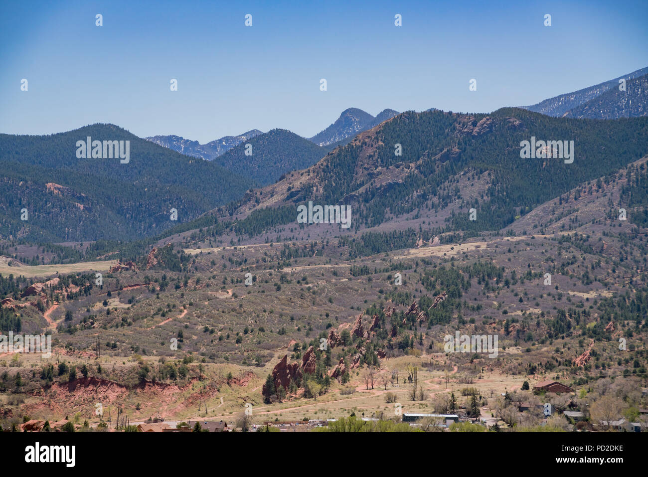 Beautiful landscape of the famous Garden of the Gods at Manitou Springs 