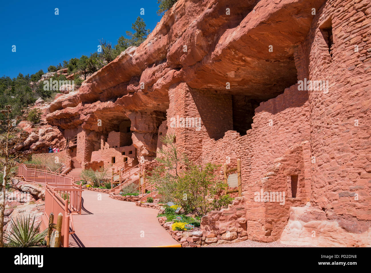 The speical Manitou Cliff Dwellings museum at Manitou Springs, Colorado Stock Photo