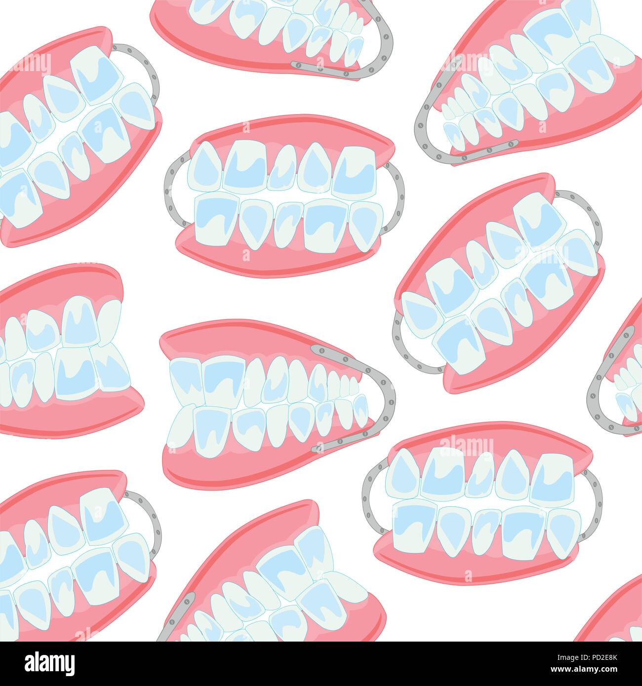 Denture pattern on white Stock Vector Image & Art - Alamy
