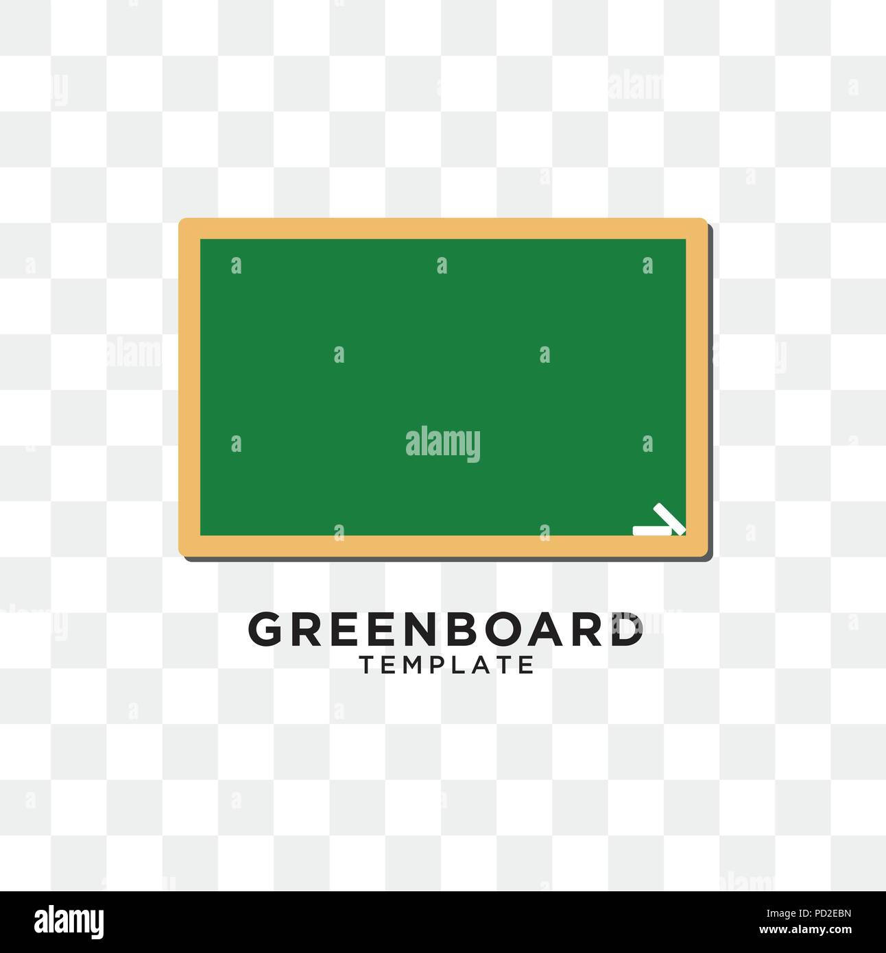 Illustration of greenboard graphic design template vector Stock Vector