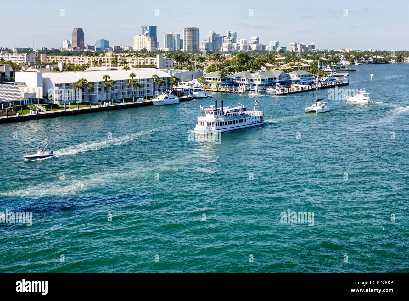 Florida Ft. Fort Lauderdale,Intracoastal catamaran,paddle boat,motor