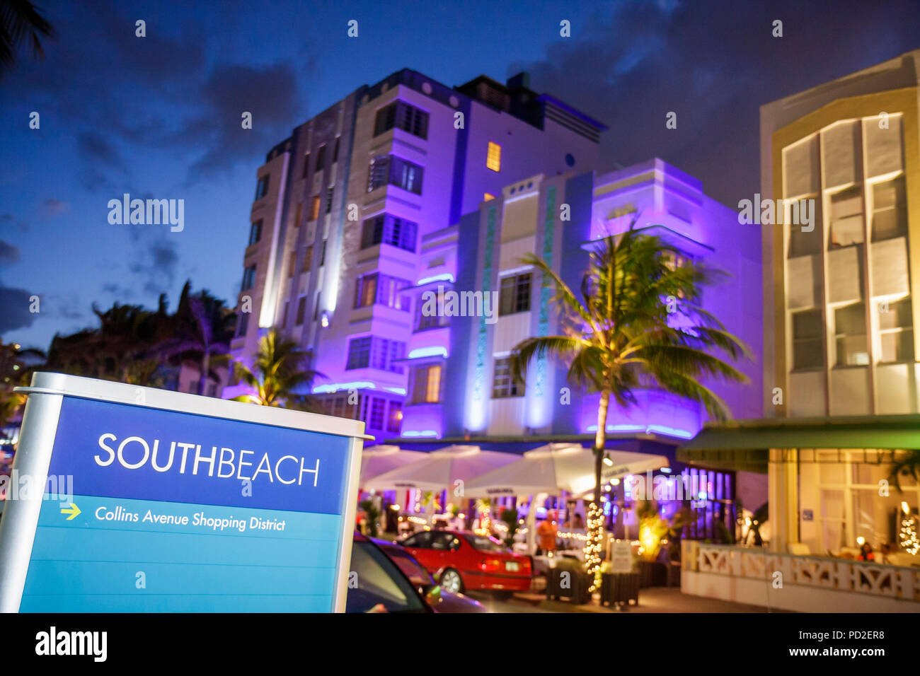 Miami Beach Florida,Ocean Drive,sign,logo,information,directions,Park