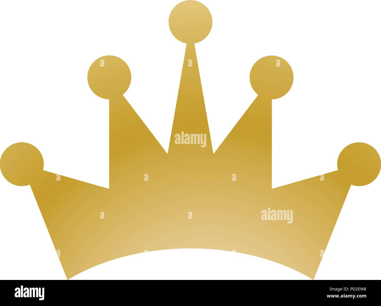 Illustration of gold crown logo icon element Stock Vector Image & Art