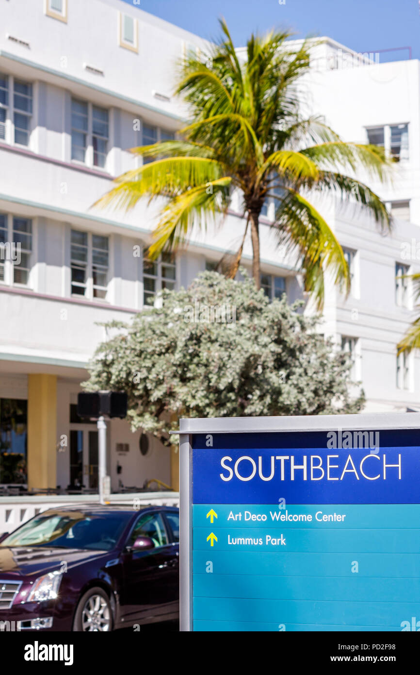 Miami Beach Florida,Ocean Drive,sign,logo,information,directions ...