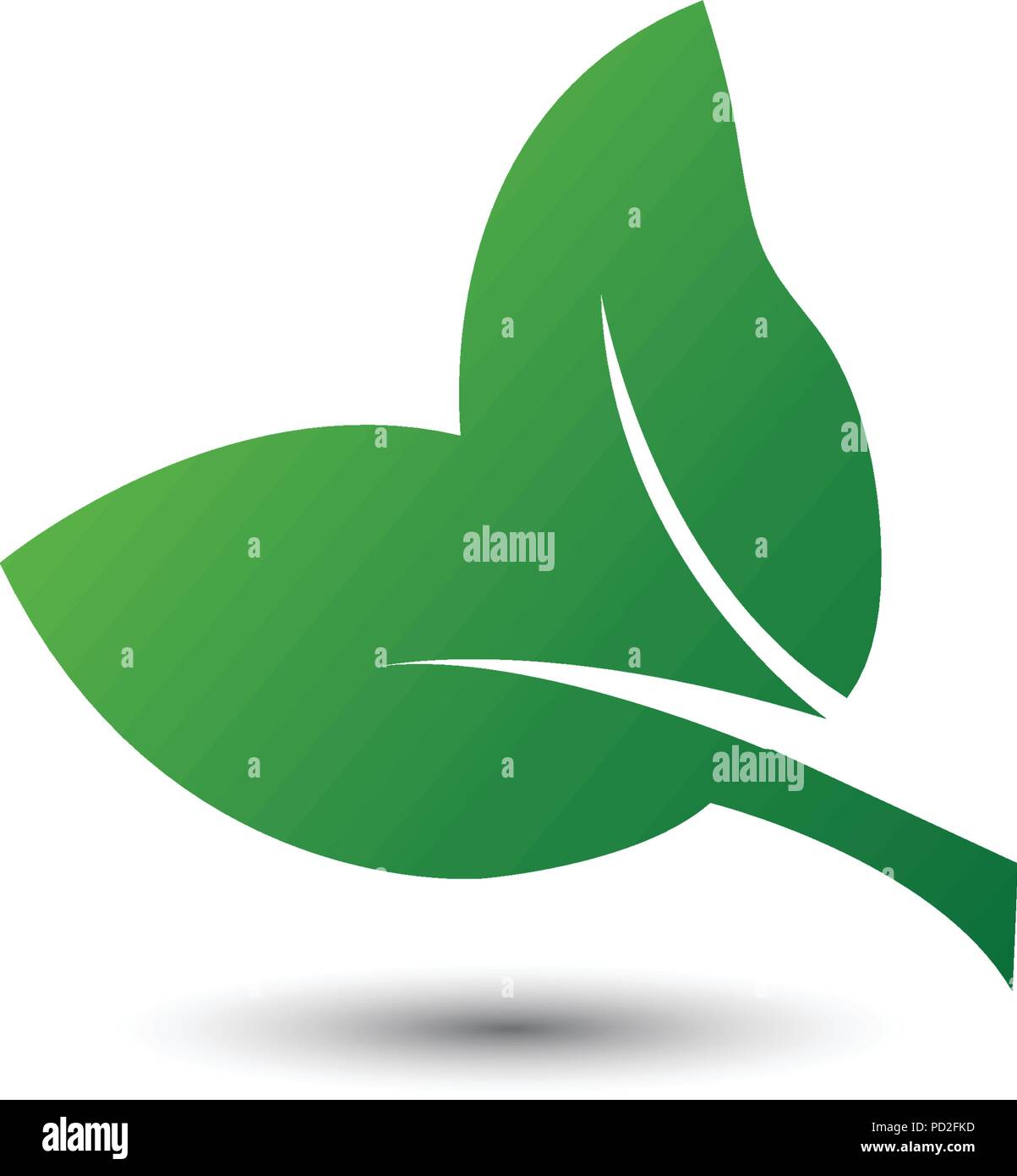 Abstract leaf logo icon template vector element Stock Vector Image