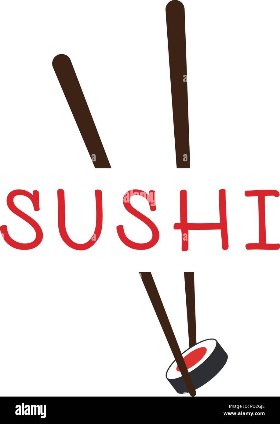 Illustration of sushi logo icon template design Stock Vector