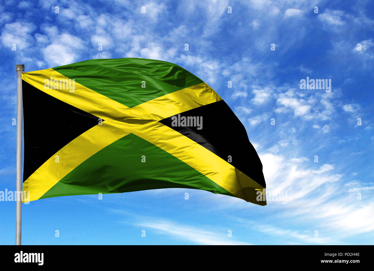 Flag jamaica jamaican banner on hires stock photography and images Alamy