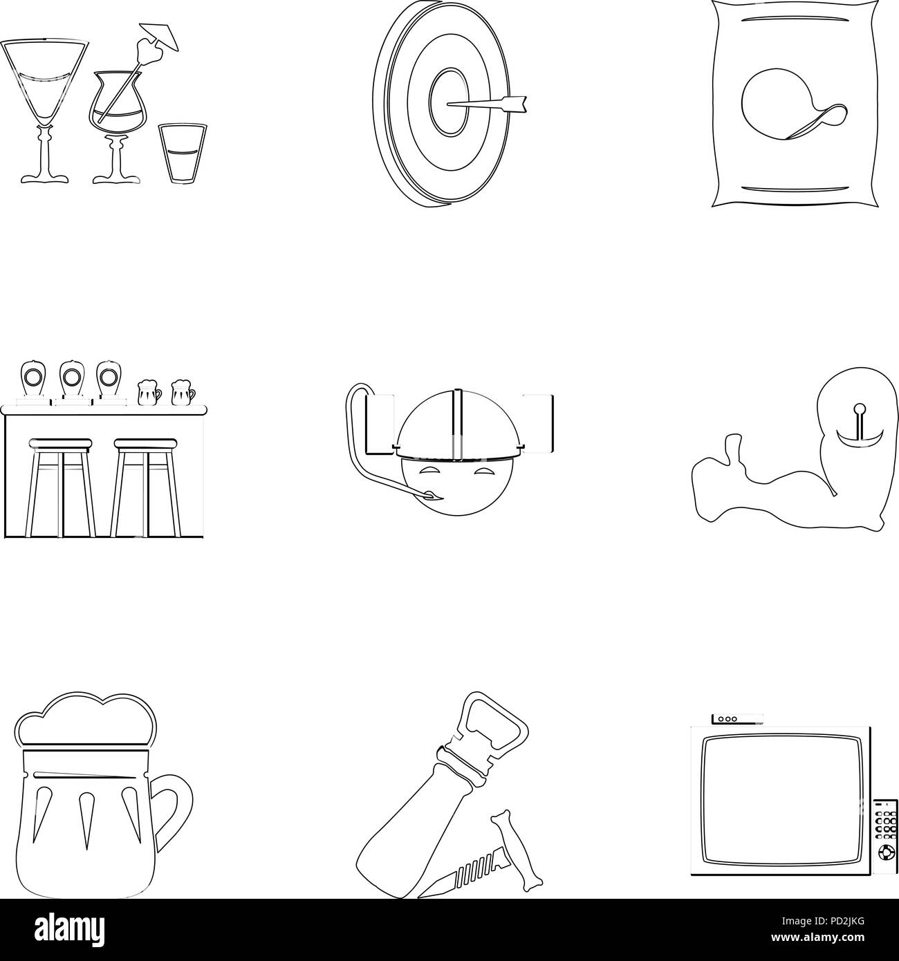Cafe, party, alcohol, counter, food and other attributes of the pub.Pab ...