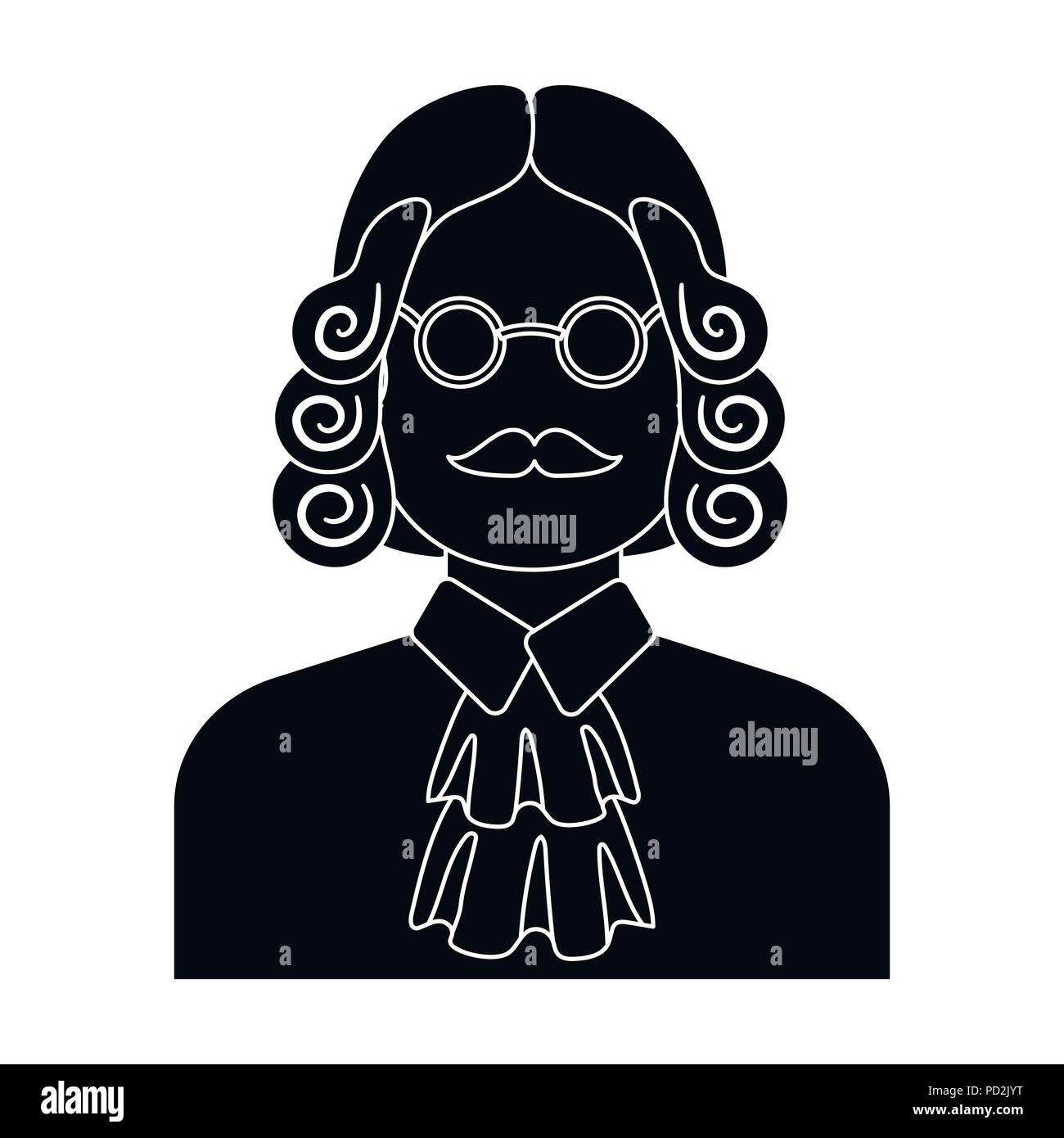 Judge wig black Stock Vector Images - Alamy