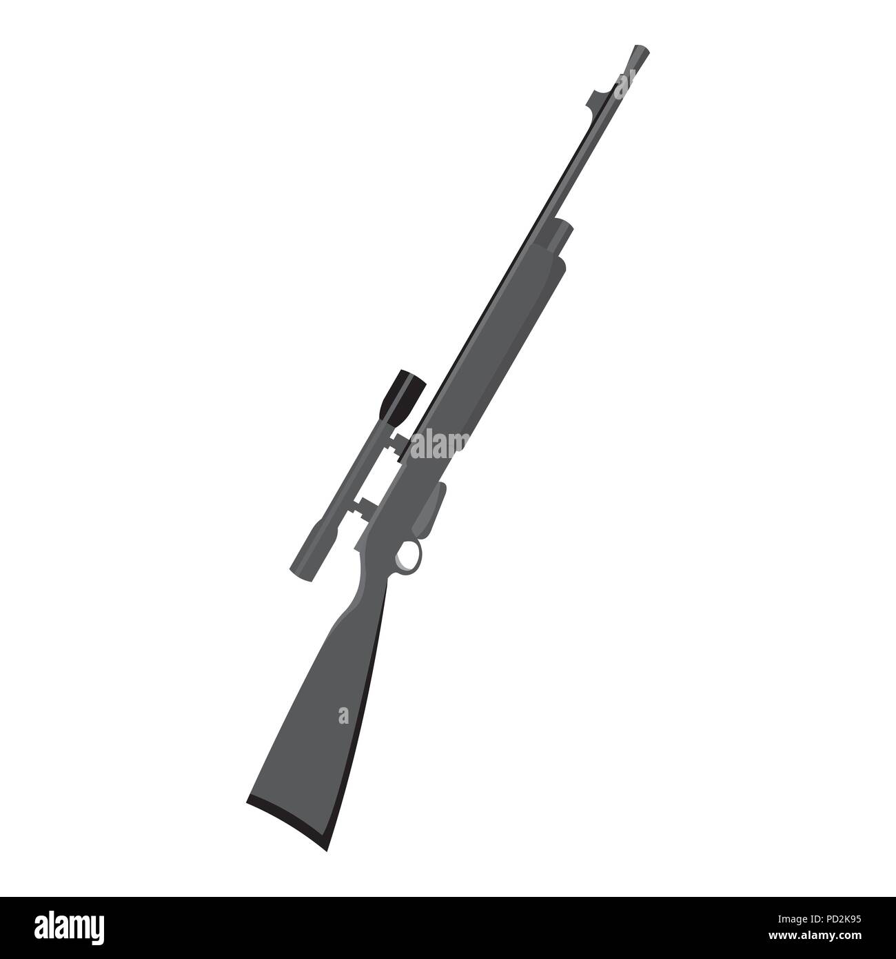 Rifle sniper gun icon monochrome. Single weapon icon from the big ...