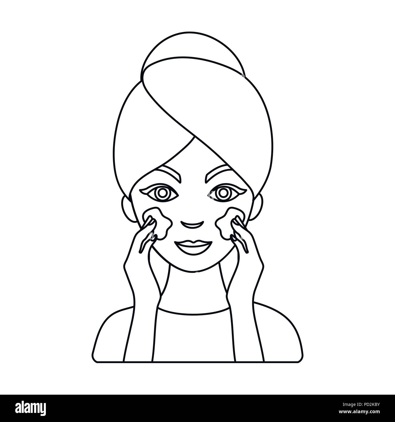 acne,art,beautiful,beauty,care,cream,dermatology,design,face,facial,female,forehead,girl,health,icon,illustration,isolated,logo,mask,model,outline,person,skin,sparkle,symbol,trouble,vector,web,white,woman,young, Vector Vectors , Stock Vector