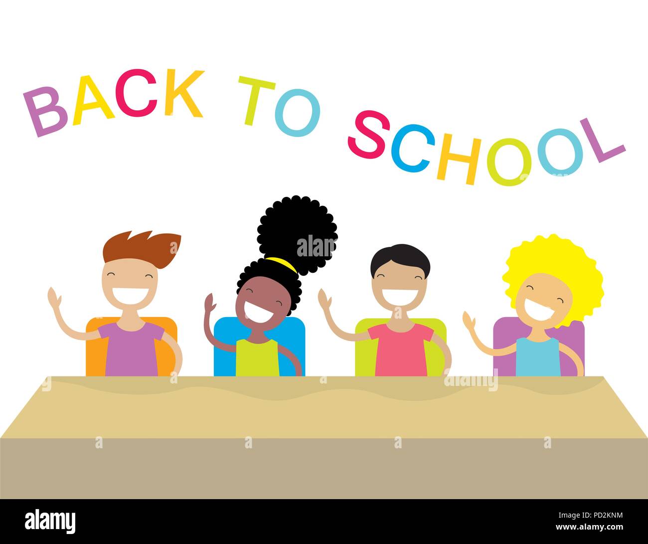Cartoon boy raising hands hi-res stock photography and images - Alamy