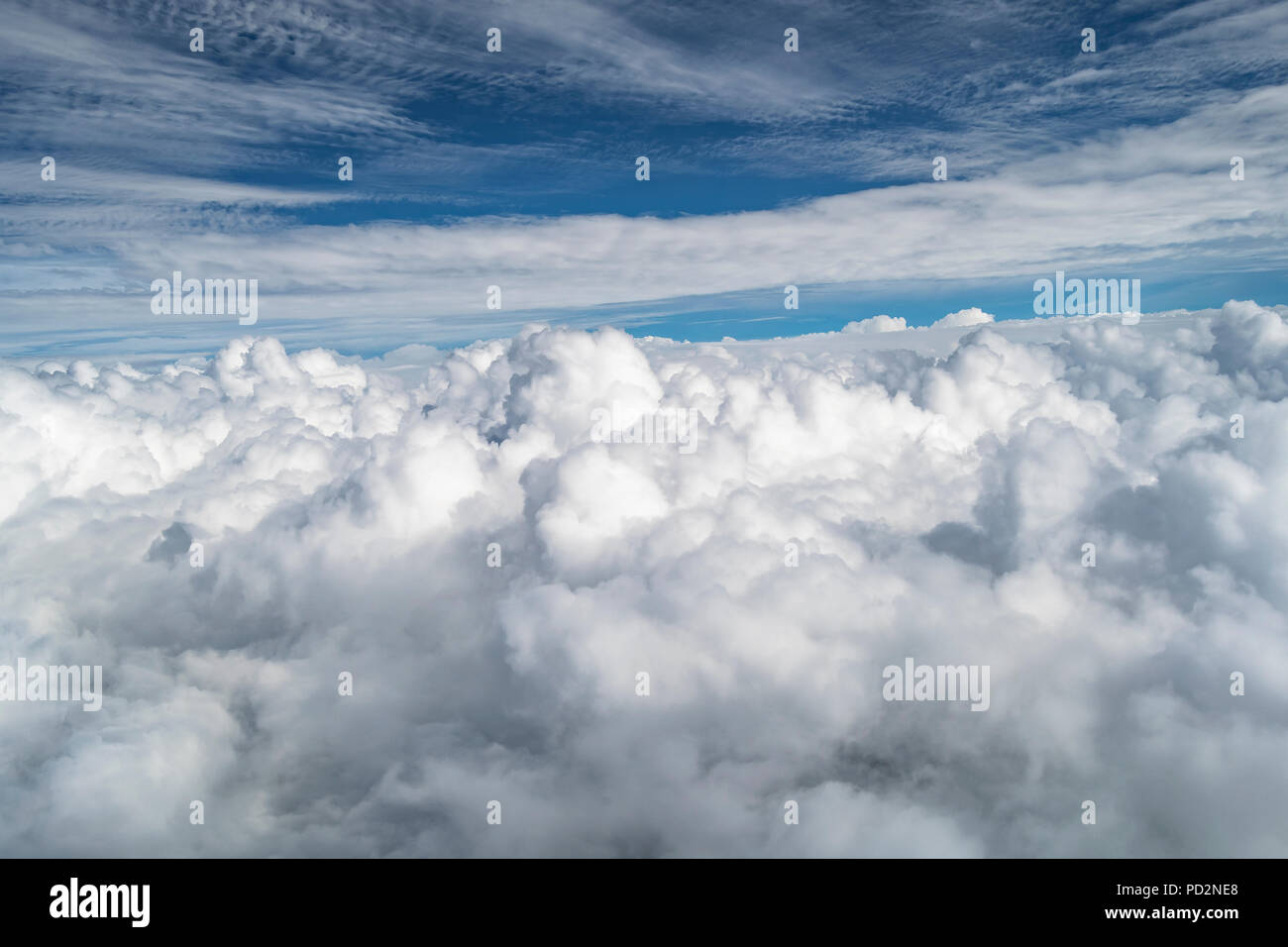 Cumulonimbus clouds, 30-40 thousand feet, Midwest USA, by Dominique Braud/Dembinsky Photo Assoc Stock Photo