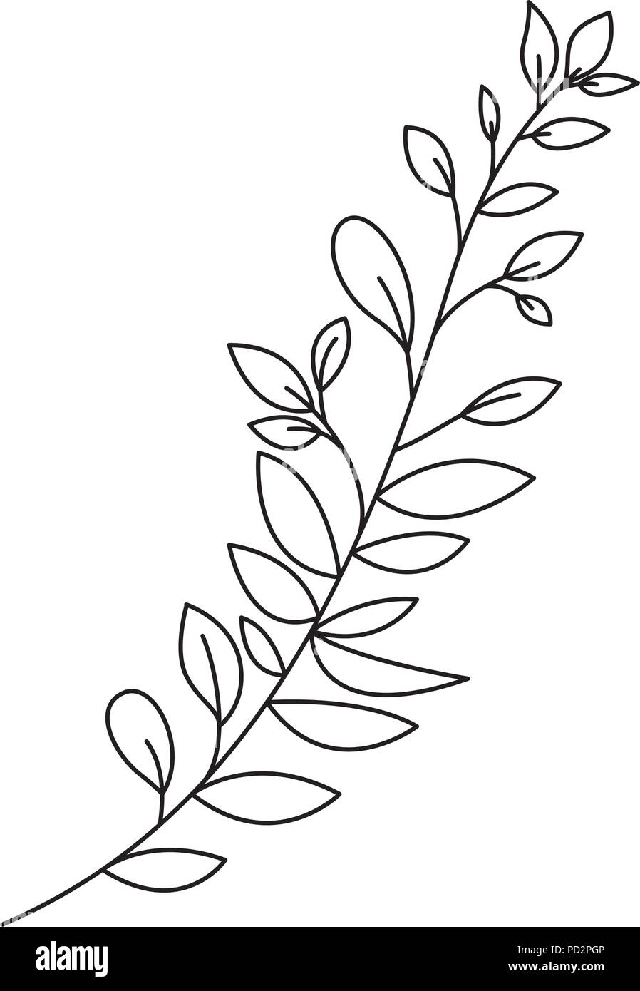 branch with leafs ecology icon Stock Vector Image & Art - Alamy