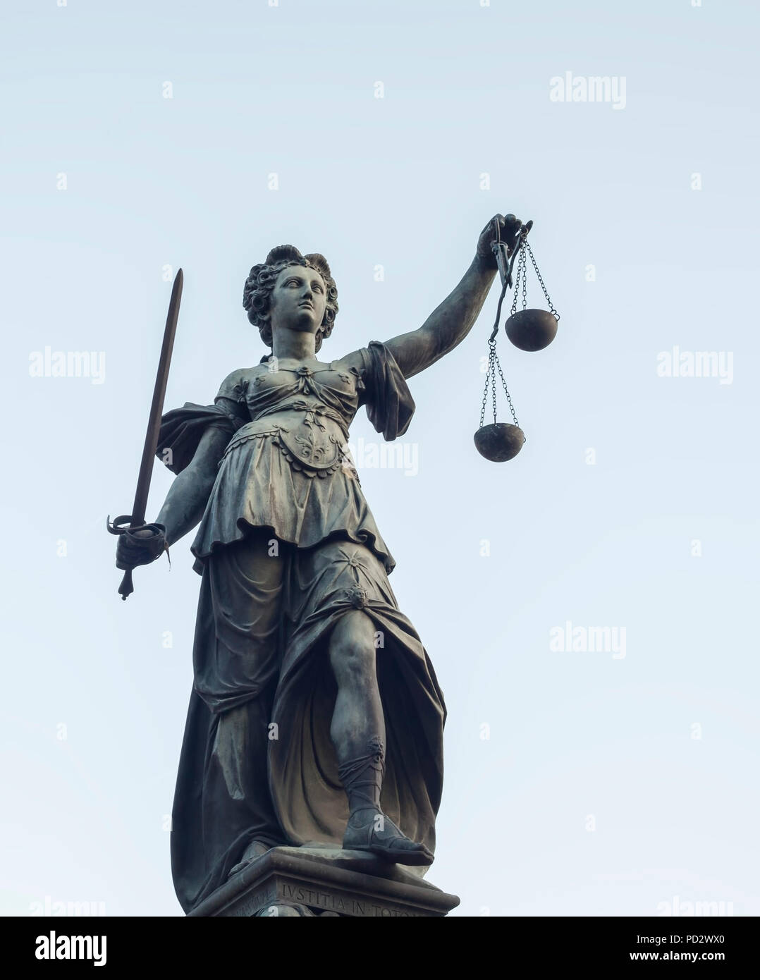 photo of statue of Lady Justice statue in Frankfurt Stock Photo - Alamy