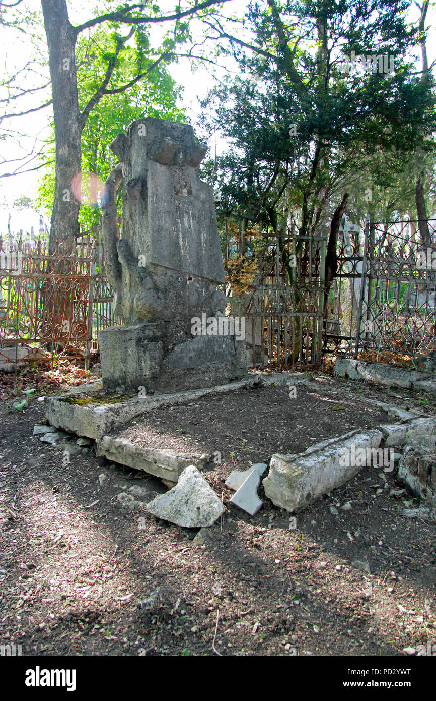 The Old cemetary. Historical part of Pyatigorsk Stock Photo