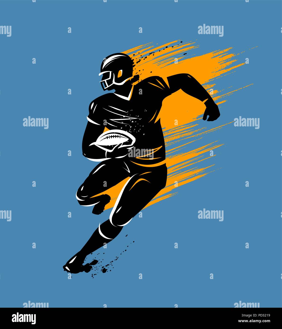 American football, banner. Sports concept Vector illustration Stock Vector