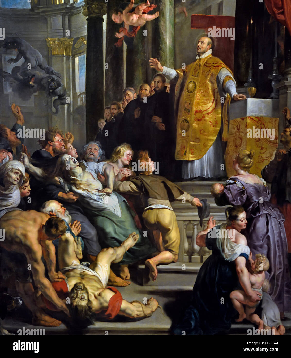 Miracle of St. Ignatius of Loyola by Peter Paul Rubens (1577–1640) Flemish Belgian Belgium Stock Photo