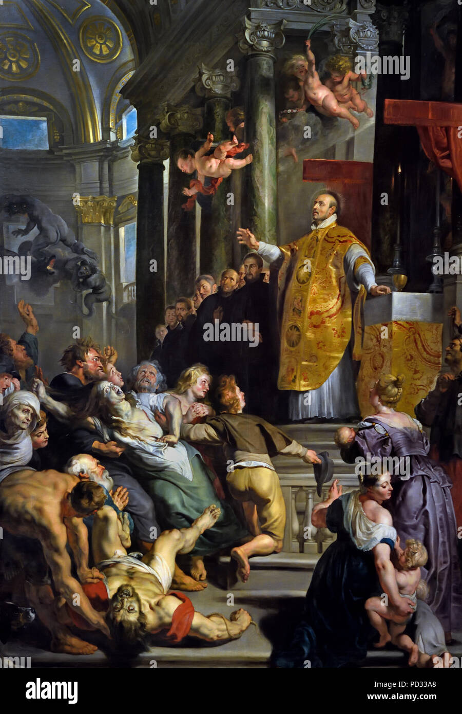 Miracle of St. Ignatius of Loyola by Peter Paul Rubens (1577–1640) Flemish Belgian Belgium Stock Photo