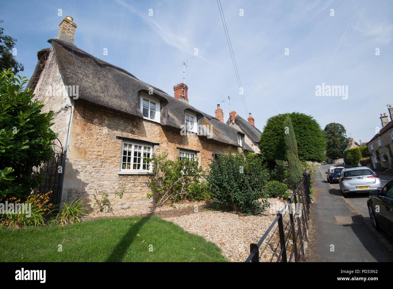 Quaint Thatched Roof Cottage Church Stock Photos Quaint Thatched