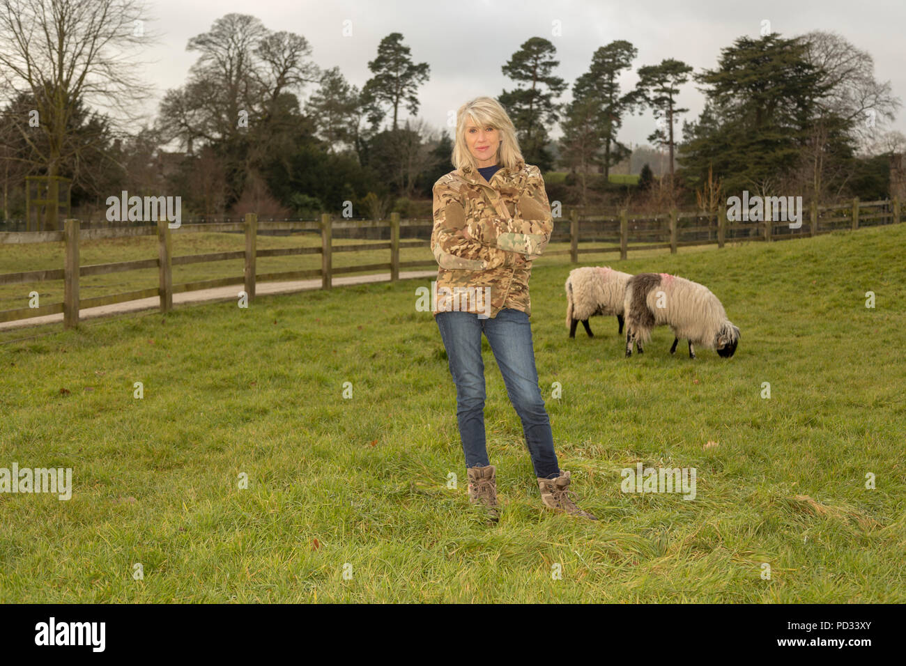 UK Broadcaster and Journalist Selina Scott Stock Photo