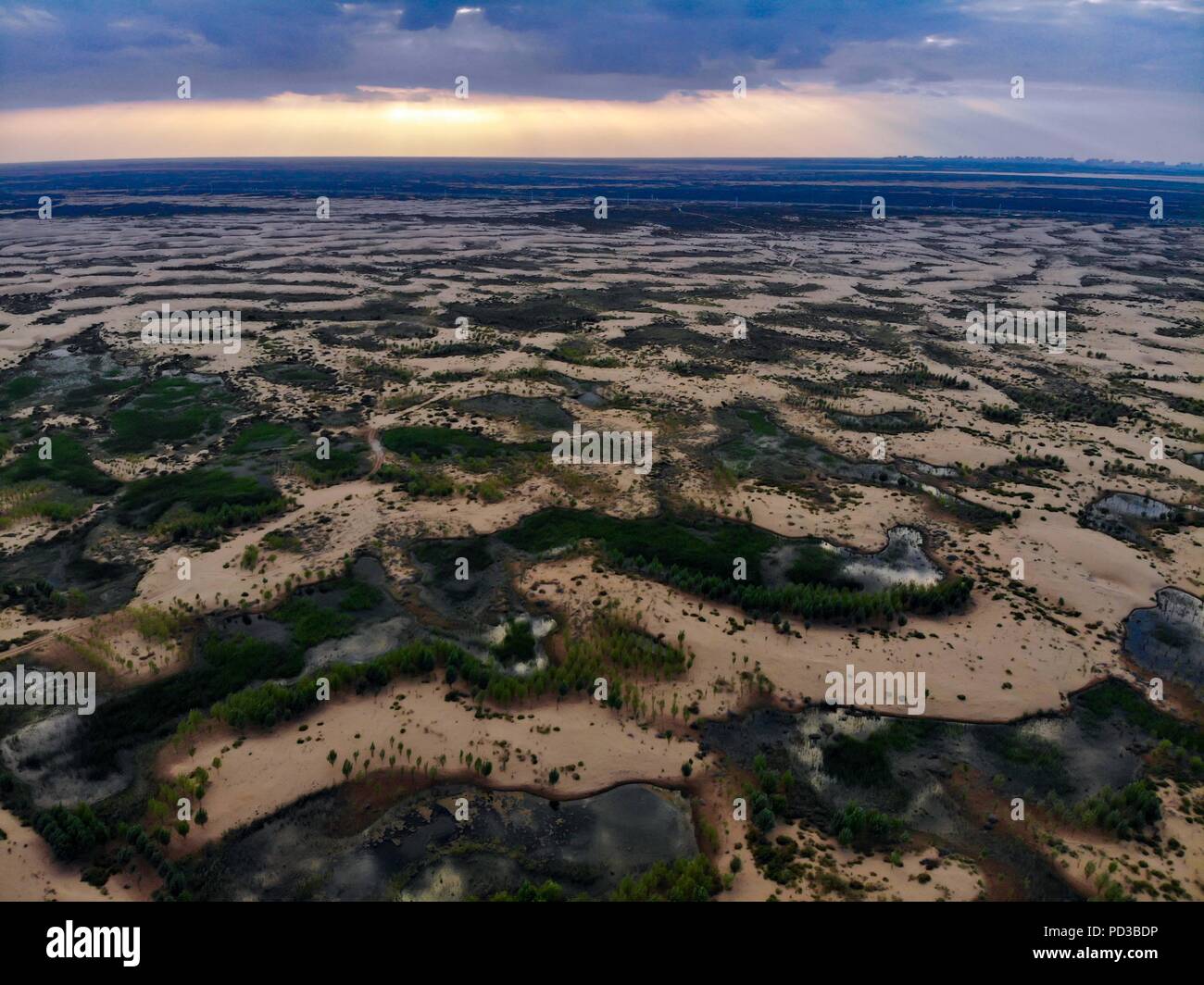 Erdos 1st Aug 2018 Aerial Photo Taken On Aug 1 2018 Shows