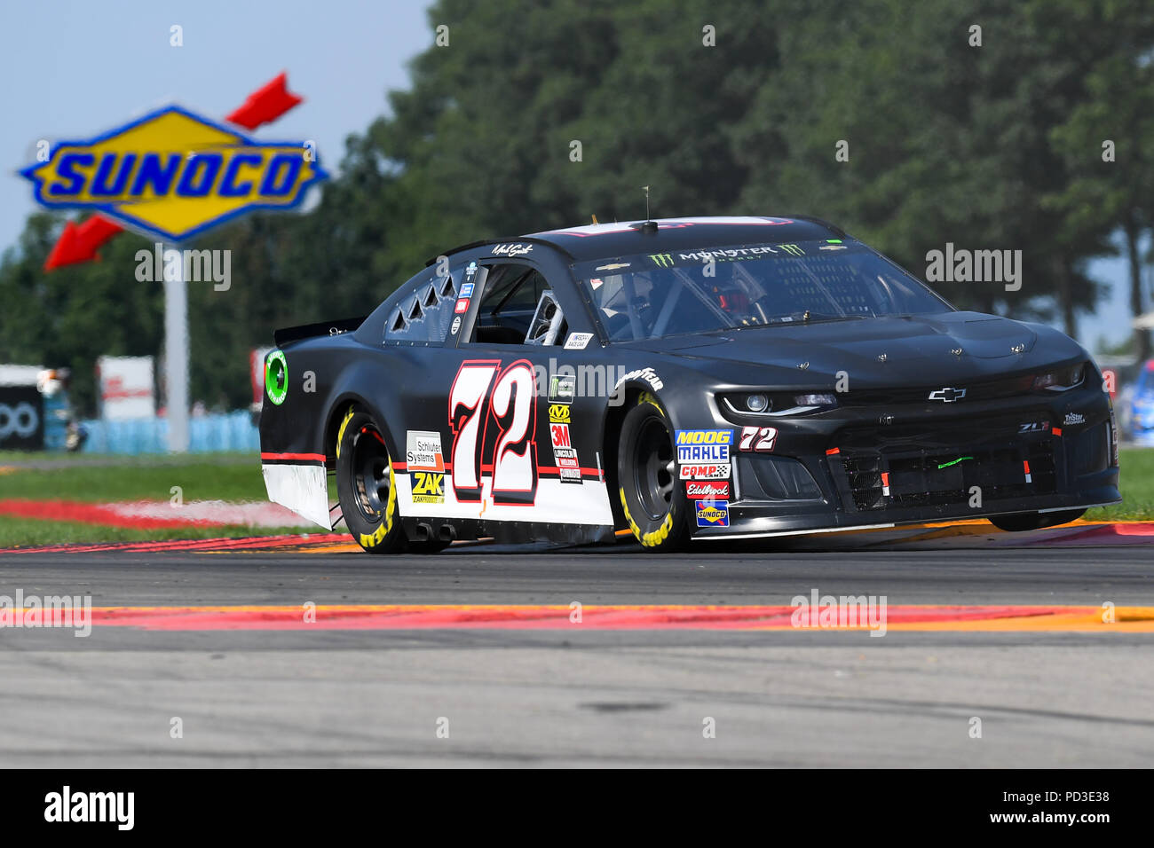 August 5, 2018: Monster Energy NASCAR Cup Series driver Cole Whitt #72 during the Monster Energy NASCAR Cup Series Go Bowling at The Glen on Sunday, August 5, 2018 at Watkins Glen International in Watkins Glen, New York. Rich Barnes/CSM Stock Photo