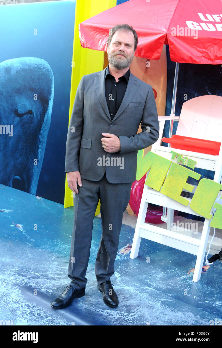 HOLLYWOOD, CA - AUGUST 6: Actor Rainn Wilson attends the Warner Bros