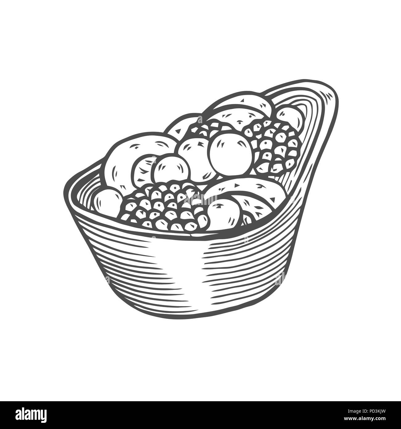 Fruit mix ice cream frozen in summer. Stock Vector Images - Alamy