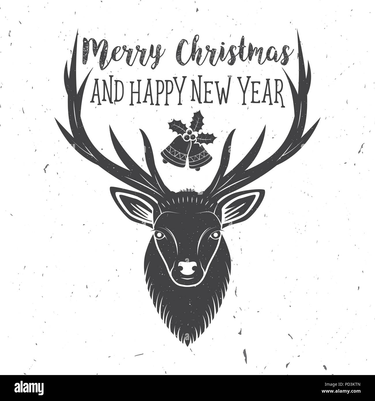 Merry Christmas And Happy New Year 17 Typography Vector Illustration Xmas Retro Badge Concept For Shirt Or Logo Print Stamp Patch Stock Vector Image Art Alamy