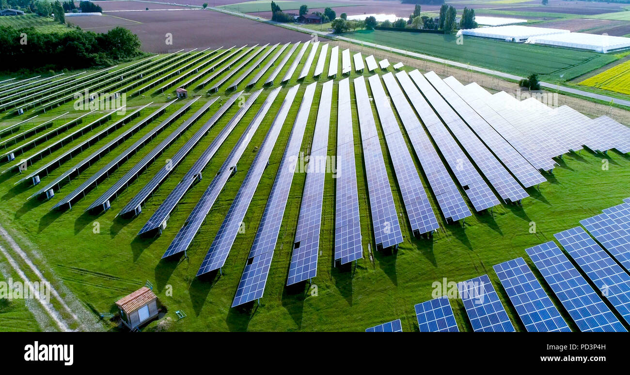 Aerial view above solar panel hi-res stock photography and images - Alamy