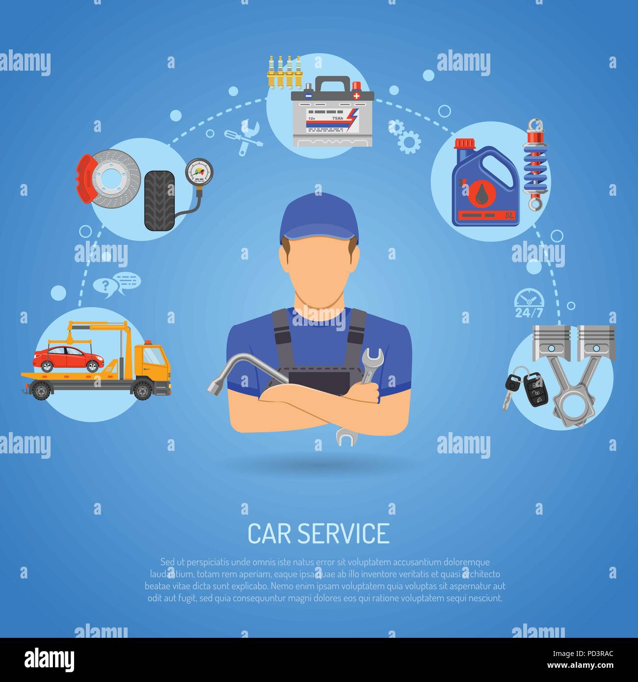 Car Service Concept Stock Vector