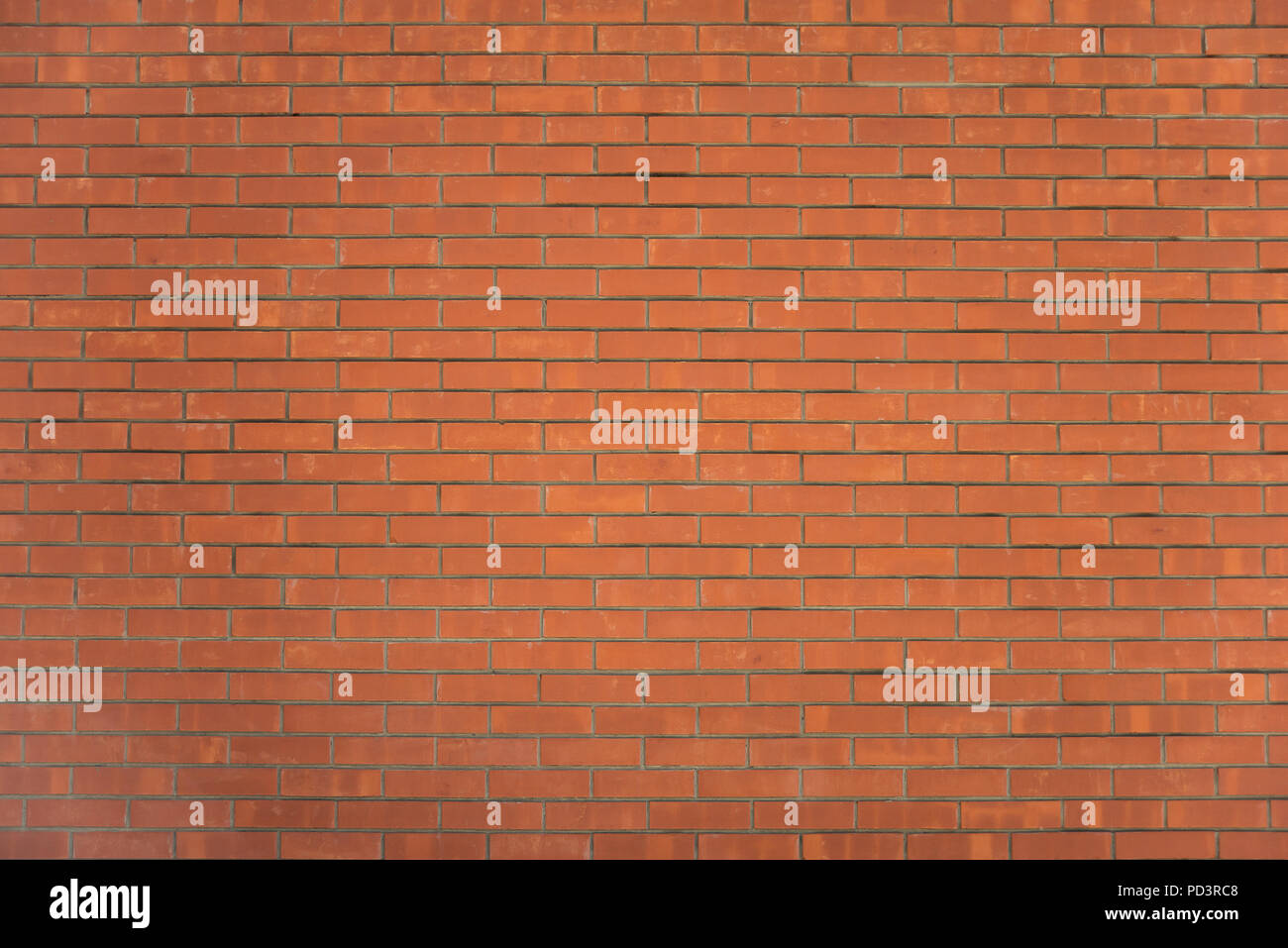 Empty red brick wall textured background with copy-spase Stock Photo