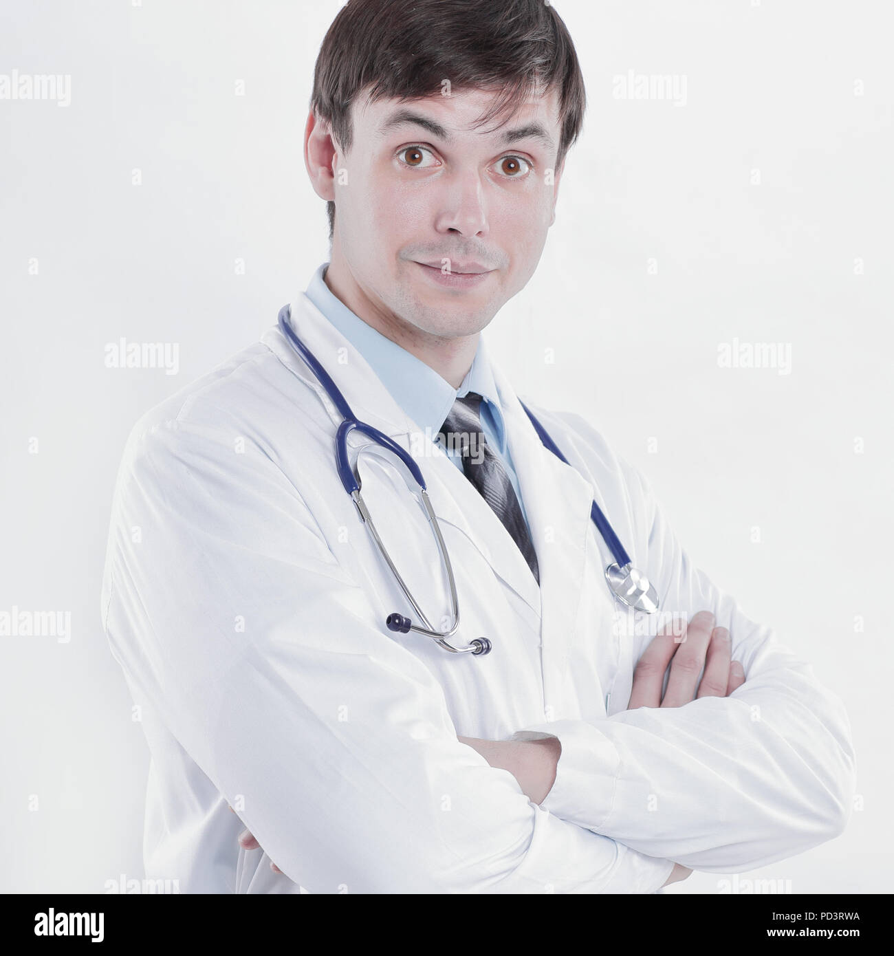 Young doctor in white uniform hi-res stock photography and images - Alamy