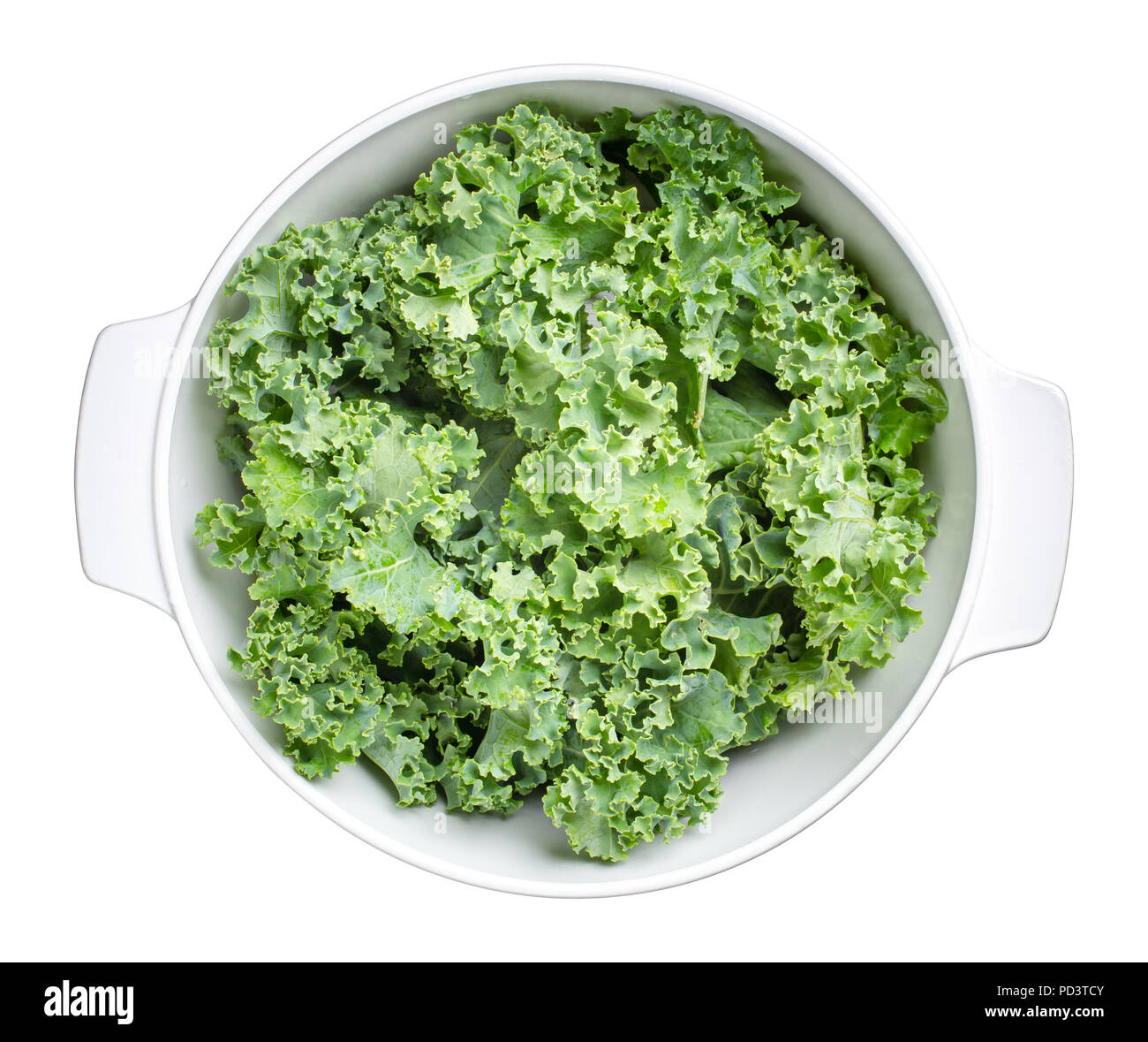 Green kale leaves isolated  Stock Photo