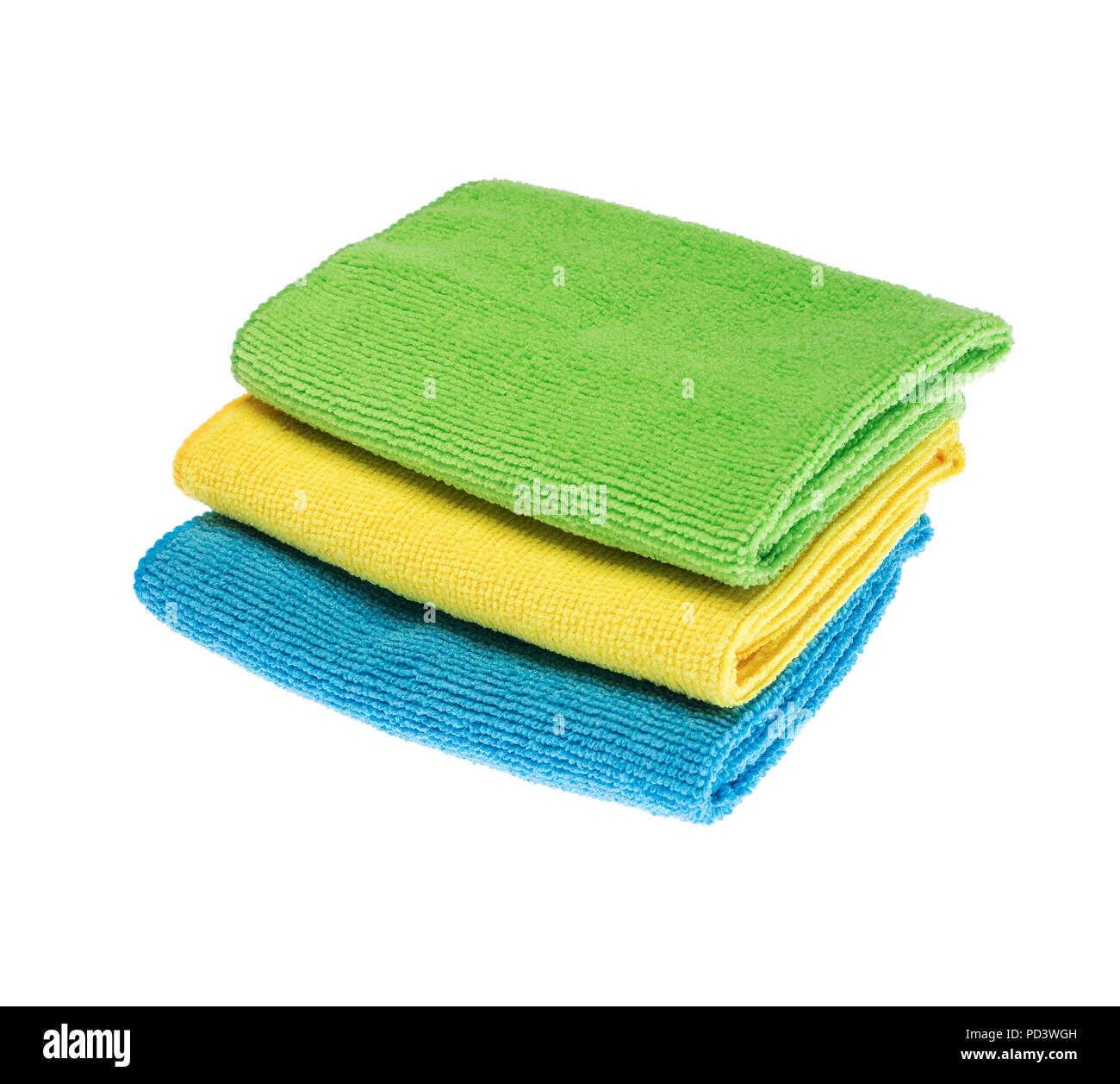 Terry towels for cleaning. Stock Photo