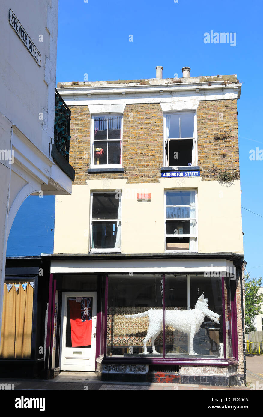 The historic buildings, and shops of arty Addington Street, in the West