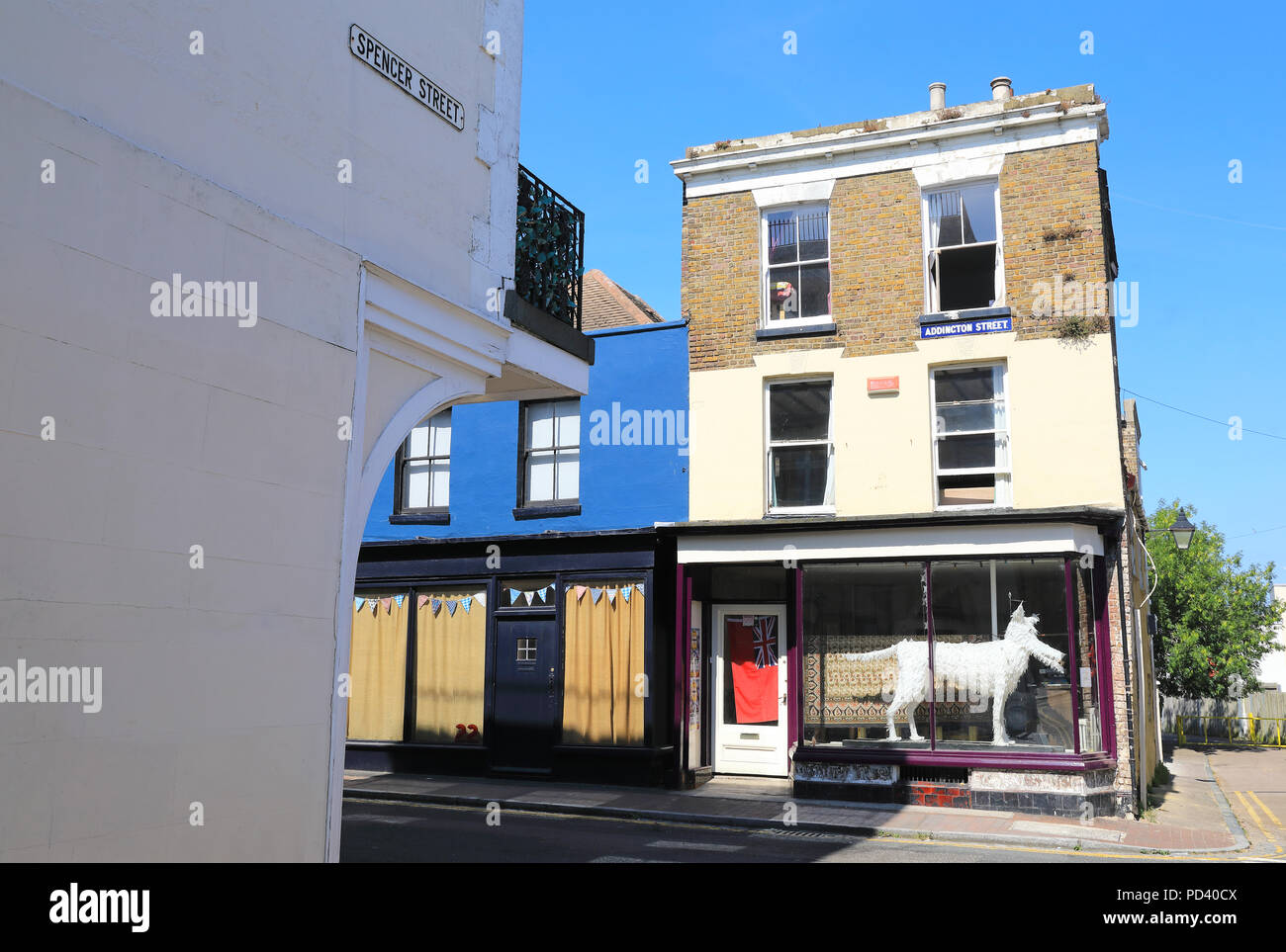 The historic buildings, and shops of arty Addington Street, in the West
