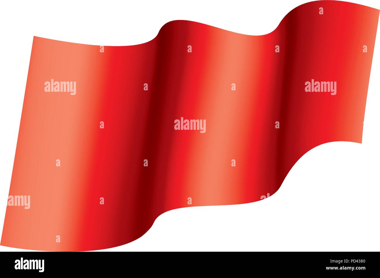 Waving the red flag on a white background Stock Vector Image & Art Alamy